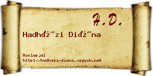 Hadházi Diána névjegykártya