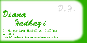 diana hadhazi business card